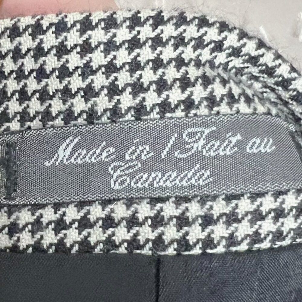 Cashmere Harold Powell Men's Houndstooth Blazer Sportcoat Suit Jacket Size 46 - Picture 7 of 8